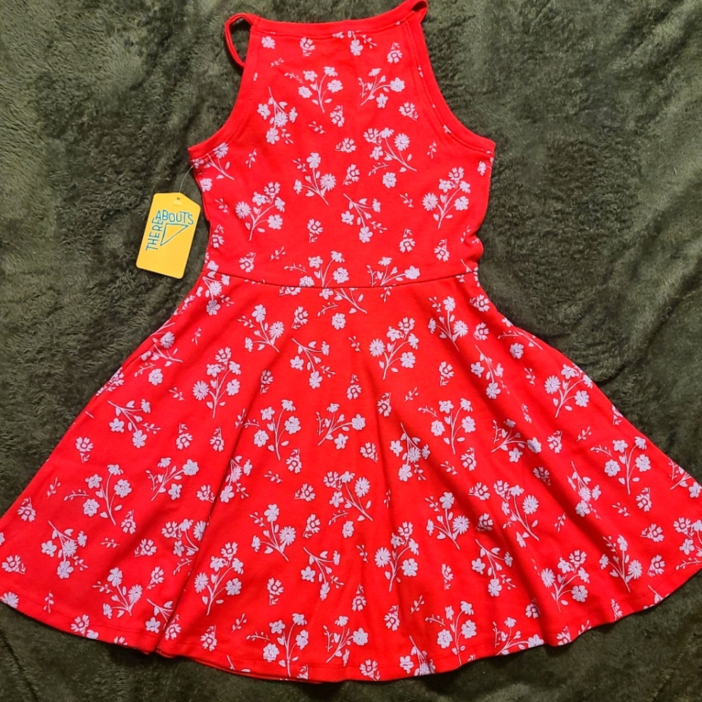 Pink Girls Floral Dress